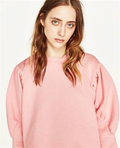 zara pink sweater|zara pink fur sweatshirt.